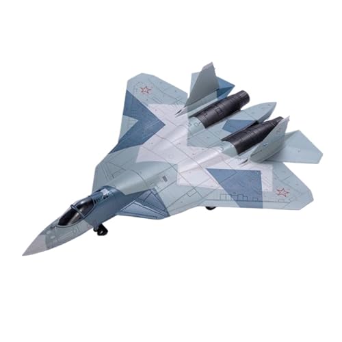 YLQERZ Metallflugzeugmodell 1:72 Legierungsflugzeugmodell Für Russisches SU57 Stealth Fighter Aircraft-Modell Risslackierte Version Sammeln Oder Verschenken von YLQERZ
