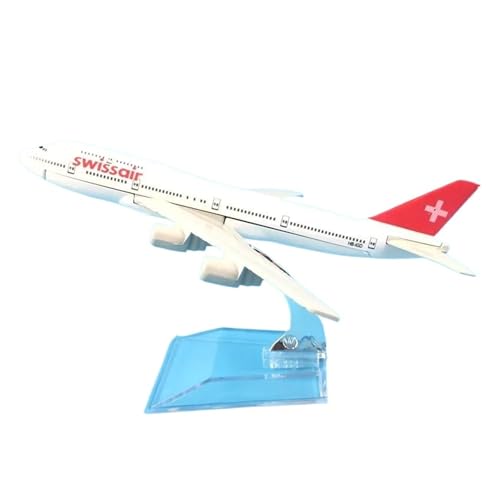 YLQERZ Metallflugzeugmodell 16 cm Für Schweizer Boeing 747 Flugzeuge Modell Druckguss Metall 1/400 Skala Druckguss Legierung Sammlung Ornament Sammeln Oder Verschenken von YLQERZ