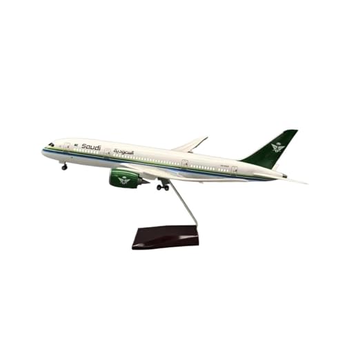 YLQERZ Metallflugzeugmodell Diecast 47CM Für B787 Saudi Arabian Flugzeug Modell 1/130 Skala Harz Flugzeuge Für Sammlung Display Spielzeug Sammeln Oder Verschenken(No Light) von YLQERZ
