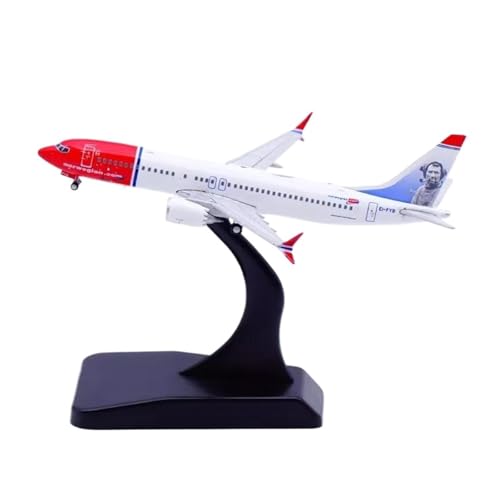 YLQERZ Metallflugzeugmodell Maßstab 1/400 Für Norwegische B737-8Max Legierung Simulation Modell Flugzeug Souvenir Ornamente Sammeln Oder Verschenken von YLQERZ