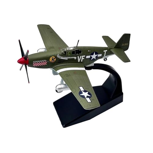 YLQERZ Metallflugzeugmodell Maßstab 1/72 Für P51 Mustang Kampfflugzeug Metall Militärflugzeug Spielzeug Modell Sammlung Ornament Sammeln Oder Verschenken von YLQERZ