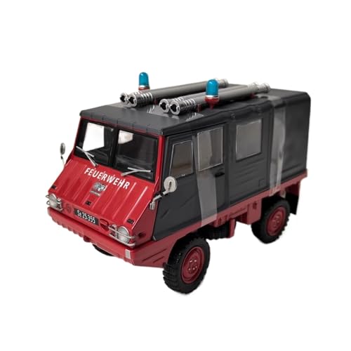 YLQERZ Modellauto Im Maßstab 1/18 Für Haflinger Graues Feuerwehrauto-Modell Legierung Druckguss Ornamente Display Legierung Spielzeug Für Erwachsene Für Die Sammlung von YLQERZ