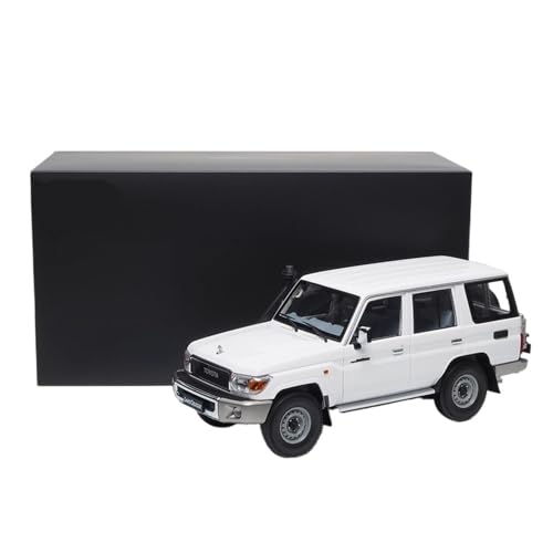 YLQERZ Modellauto Im Maßstab 1/18 Für Toyota Land Cruiser76 Legierung Volle Auto Modell Weiß Off-Road Thema Szene Dekoration Für Die Sammlung von YLQERZ