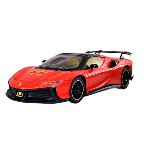 YLQERZ Modellauto Im Maßstab 1/24 Für Lafite F90xx Cabrio Sport Auto Sound Und Licht Pull Back Spielzeug Modell Silber Für Die Sammlung(Red) von YLQERZ