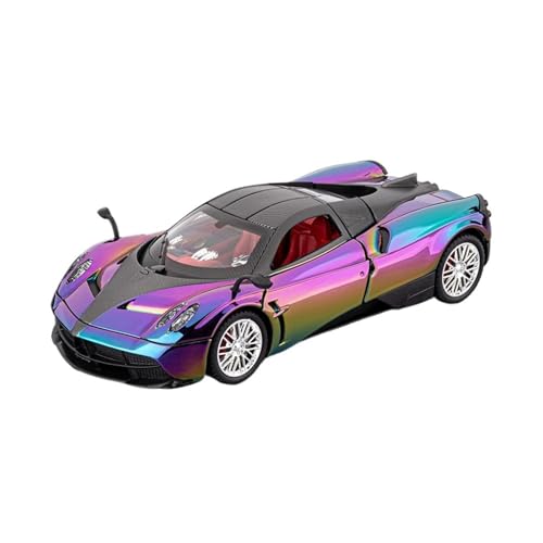 YLQERZ Modellauto Im Maßstab 1/24 Für Pagani Legierung Sportwagen Modell Galvanisierte Version Rosa Lila Pull Back Sound Und Licht Für Die Sammlung(Purple) von YLQERZ