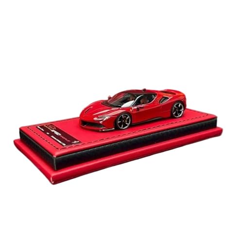 YLQERZ Modellauto Im Maßstab 1/64 Für Ferrari SF90 Rot Cabrio Auto Modell Hause Ornamente Hause Dekoration Metall Handwerk Für Die Sammlung von YLQERZ