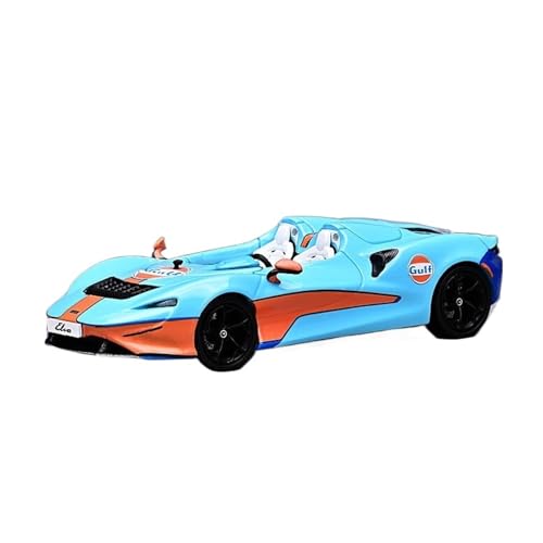 YLQERZ Modellauto Im Maßstab 1/64 Für McLaren Elva Cabrio Sport Auto Kleine Skala Diecast Auto Modell Gulf Farbe Serie Für Die Sammlung(Blue 1) von YLQERZ