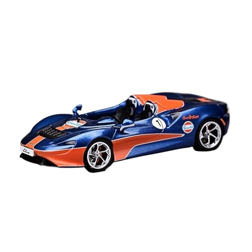 YLQERZ Modellauto Im Maßstab 1/64 Für McLaren Elva Cabrio Sport Auto Kleine Skala Diecast Auto Modell Gulf Farbe Serie Für Die Sammlung(Blue 2) von YLQERZ