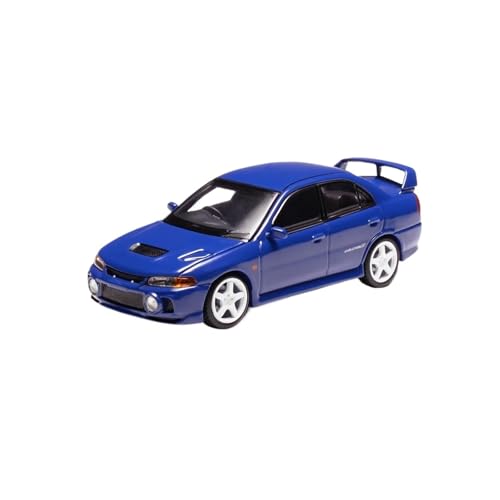 YLQERZ Modellauto Im Maßstab 1/64 Für Mitsubishi Lancer 4 Generation EVO Legierung Automodell Mit Offener Haube Und Rädern Für Die Sammlung(Blue) von YLQERZ