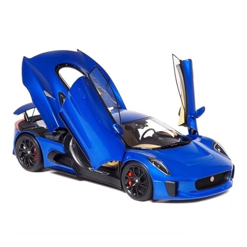 YLQERZ Modellauto Im Maßstab 1 18 Für Legierung Voll Offen Jaguar CX75 2013 Metallic Blau Auto Modell Display Sammlung Für Die Sammlung von YLQERZ