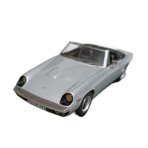 YLQERZ Modellauto Im Maßstab 1 43 ​​für Healey MKII 1972 Coupe Modell Silber Grau Statische Cabrio Harz Ornament Für Die Sammlung von YLQERZ