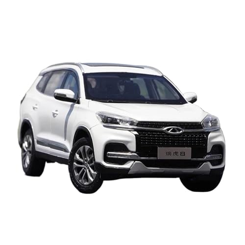 YLQERZ Modellauto Im Maßstab 1:18 Für Chery Tiggo 8 2020 Geländewagen SUV Legierung Druckguss Automodell Souvenir Ornamente (weiß) Für Die Sammlung von YLQERZ