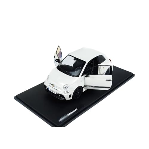 YLQERZ Modellauto Im Maßstab 1:18 Für FIAT F595 Abarth Legierung Automodell Dekoration Sammlung Fahrzeug Statische Anzeige (weiß) Für Die Sammlung von YLQERZ
