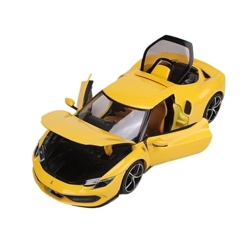 YLQERZ Modellauto Im Maßstab 1:18 Für Ferrari 296GTB Volltür-Sportwagen-Legierungsmodell Geeignet Für Hobby-Spielzeug Für Erwachsene Gelb Für Die Sammlung von YLQERZ