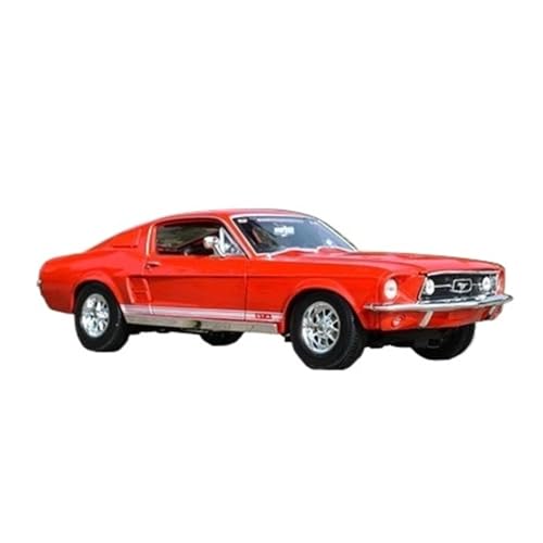 YLQERZ Modellauto Im Maßstab 1:18 Für Ford 1968 Mustang GT Klassische Auto Legierung Auto Modell Spielzeug Szene Ornament Für Die Sammlung(Red) von YLQERZ