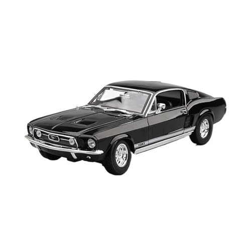 YLQERZ Modellauto Im Maßstab 1:18 Für Ford Mustang GT 1967 Oldtimermodell Simulation Legierung Automodell Sammlerornament Für Die Sammlung(Black) von YLQERZ