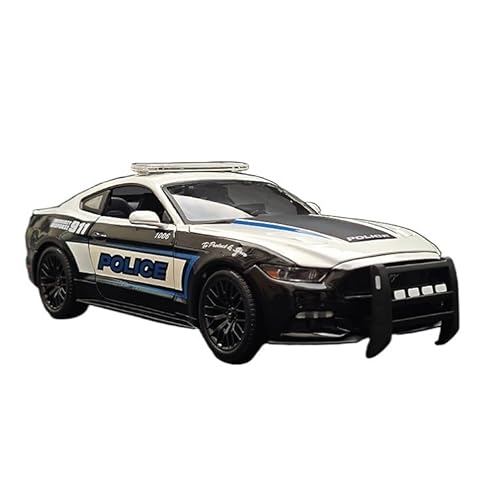 YLQERZ Modellauto Im Maßstab 1:18 Für Ford Mustang GT Polizei Auto Modell Spielzeug Legierung Sammeln Ornament Für Erwachsene Für Die Sammlung von YLQERZ