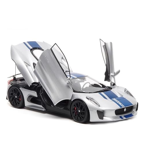 YLQERZ Modellauto Im Maßstab 1:18 Für Jaguar C-X75 Silber Mit Blauen Streifen Legierung Vollmetallguss Automodell Enthusiasten Sammlung Für Die Sammlung YLQERZ Modellauto Im Maßstab 1:18 Für Jaguar C-X75 Silber Mit Blauen Streifen Legierung Vollmetallguss Automodell Enthusiasten Sammlung Für Die Sammlung von YLQERZ