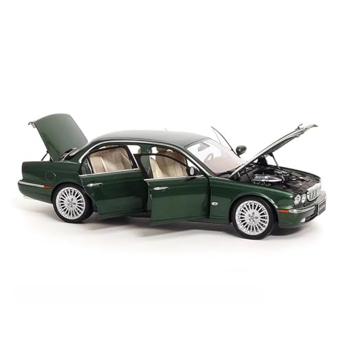 YLQERZ Modellauto Im Maßstab 1:18 Für Legierung Vollständig Geöffnet Jaguar XJ6 (X350) Metall-Ornament Für Autoliebhaber (grün) Für Die Sammlung von YLQERZ