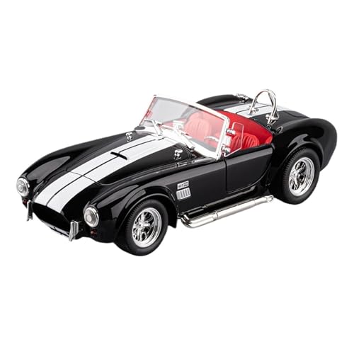 YLQERZ Modellauto Im Maßstab 1:24 Für Cobra Cabrio Sport Auto Sound Und Licht Pull Back Spielzeug Modell Ornamente Für Die Sammlung(Black) von YLQERZ