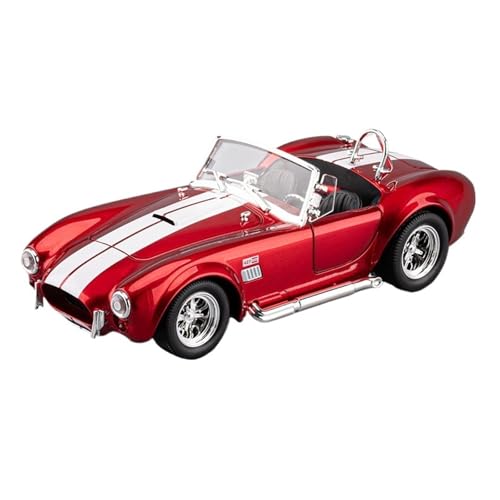 YLQERZ Modellauto Im Maßstab 1:24 Für Cobra Cabrio Sport Auto Sound Und Licht Pull Back Spielzeug Modell Ornamente Für Die Sammlung(Red) von YLQERZ