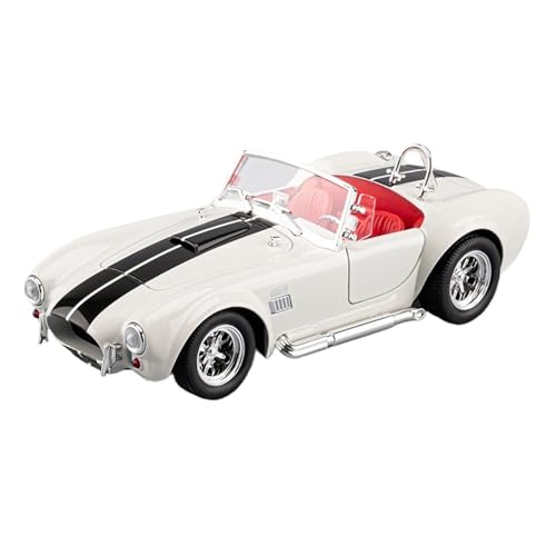YLQERZ Modellauto Im Maßstab 1:24 Für Cobra Cabrio Sport Auto Sound Und Licht Pull Back Spielzeug Modell Ornamente Für Die Sammlung(White) von YLQERZ