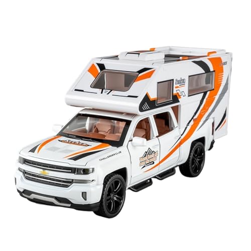YLQERZ Modellauto Im Maßstab 1:32 Für Pickup Camper RV Mit Sound Und Licht Pull Back Spielzeug Auto Sammlung Modell Ornamente Für Die Sammlung(White) von YLQERZ