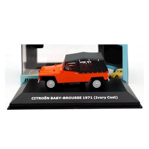 YLQERZ Modellauto Im Maßstab 1:43 Für Citroën 2CV Legierung Spielzeug Modell Auto Klassische Auto Sammlung Ornamente Orange Für Die Sammlung(Orange) von YLQERZ