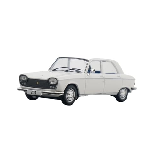 YLQERZ Modellauto Im Maßstab 1:43 Für Peugeot 204 1976 (weiß) Automodellsammlung Legierungsdruckgussspielzeug Für Ausstellungsornamente Für Die Sammlung von YLQERZ