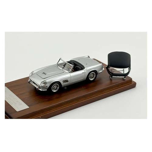 YLQERZ Modellauto Im Maßstab 1:64 Für 250 GT California Spyder SWB Harz Auto Modell Ornamente Blau Eingang Ornamente Dekoration Für Die Sammlung(Silver) von YLQERZ