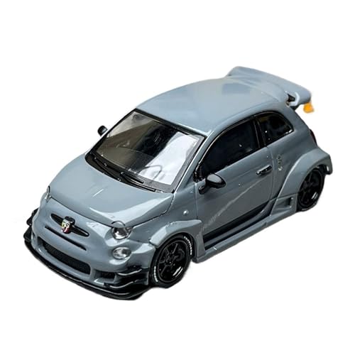 YLQERZ Modellauto Im Maßstab 1:64 Für Abarth 595 Grau #995 Miniatur Automodell Aus Legierung Kleiner Maßstab Metallornamente Aus Druckguss Für Die Sammlung von YLQERZ