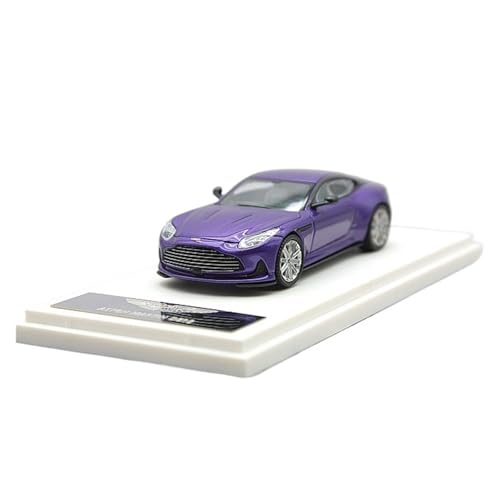 YLQERZ Modellauto Im Maßstab 1:64 Für Aston Martin DB12 Lila Automodell Kleine Ornamente Dekoration Erwachsenensammlung Für Die Sammlung von YLQERZ