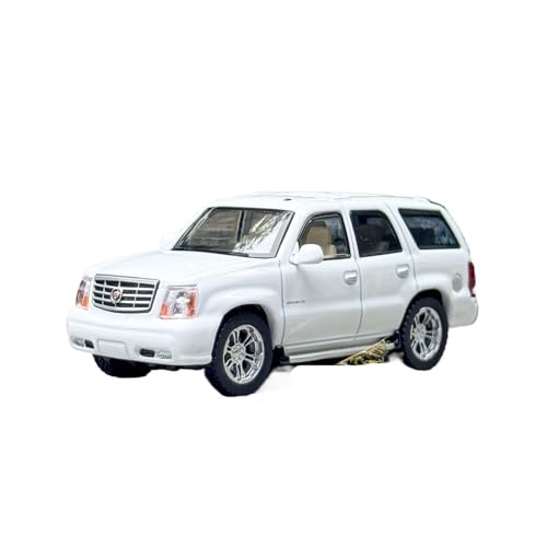 YLQERZ Modellauto Im Maßstab 1:64 Für Cadillac 2005 Escalade SUV Legierung Auto Modell Ornamente Schwarz Szene Dekoration Für Die Sammlung(White) von YLQERZ