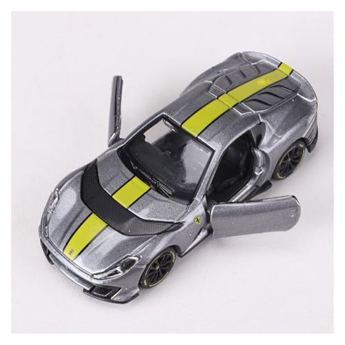 YLQERZ Modellauto Im Maßstab 1:64 Für Ferrari 812 Competizione Öffnende Tür Legierung Auto Modell Sammlung Rot Für Die Sammlung(Silver) von YLQERZ