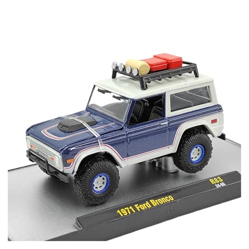 YLQERZ Modellauto Im Maßstab 1:64 Für Ford Bronco 1971 Geländewagen Legierung Auto Modell Sammlung Display Dekoration Blau Für Die Sammlung von YLQERZ