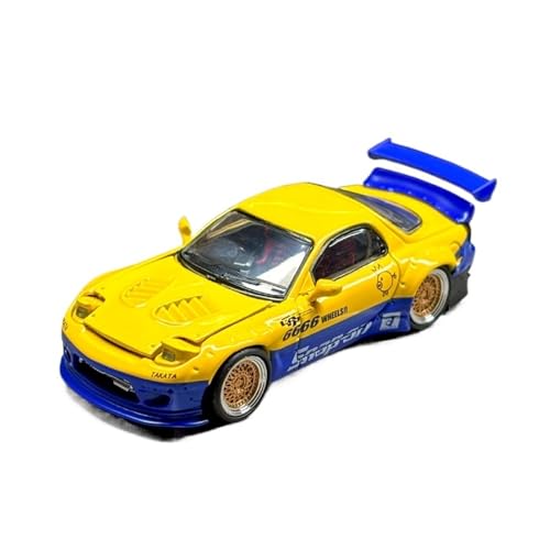 YLQERZ Modellauto Im Maßstab 1:64 Für Mazda RX-7 FC3S Rakete Bunny Pandem Legierung Auto Modell Ornamente Hobby Für Die Sammlung(Yellow) von YLQERZ