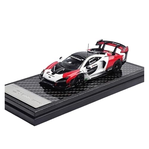 YLQERZ Modellauto Im Maßstab 1:64 Für McLaren Senna GTR Rot Und Weiß Legierung Modell Kleine Maßstab Metall Supercar Ornamente Für Die Sammlung von YLQERZ