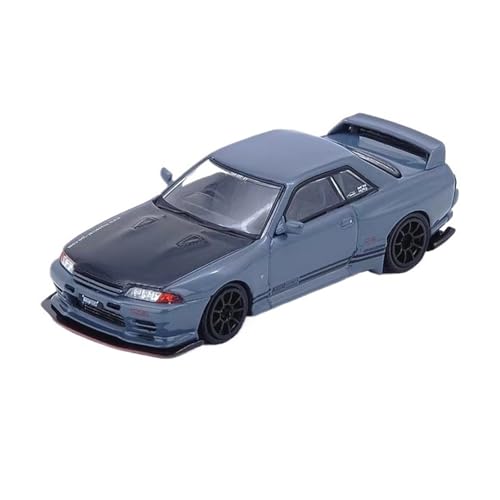 YLQERZ Modellauto Im Maßstab 1:64 Für Nissan R32 GTR Grau Blau Kleine Skala Legierung Auto Modell Erwachsene Sammlung Display Hobby Für Die Sammlung von YLQERZ