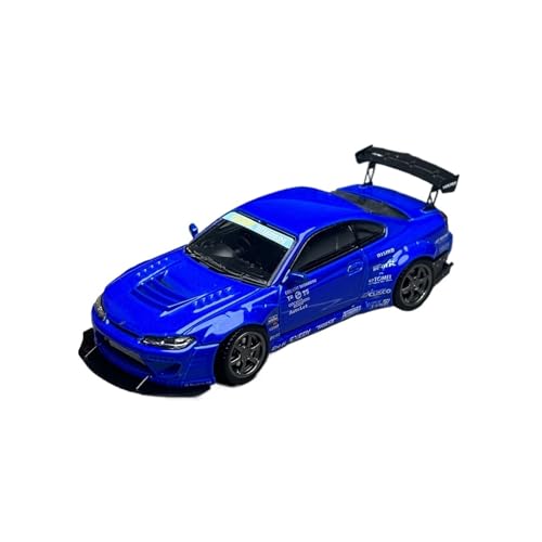 YLQERZ Modellauto Im Maßstab 1:64 Für Nissan Silvia S15 Hohe Hinten Flügel Modifizierte Rakete Kaninchen Legierung Auto Modell Hause Ornamente Für Die Sammlung(Blue) von YLQERZ