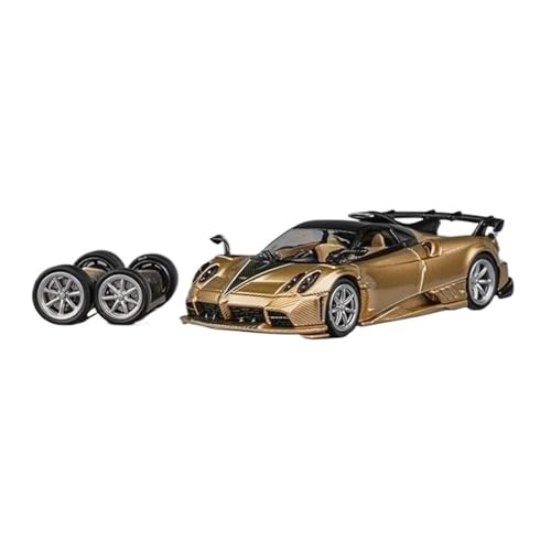 YLQERZ Modellauto Im Maßstab 1:64 Für Pagani Metall Gun Grau Carbon Textur Legierung Auto Modell Kleine Maßstab Sammler Fahrzeug Für Die Sammlung(Gold) von YLQERZ