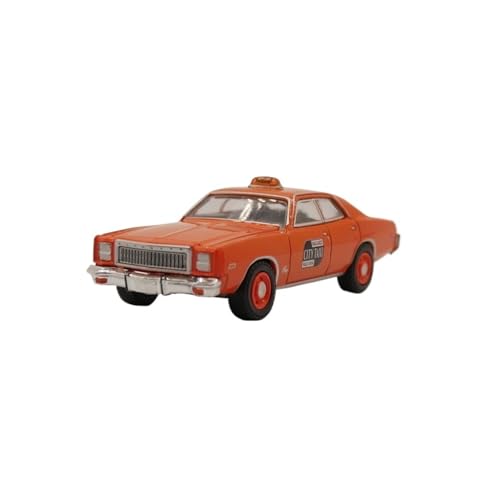 YLQERZ Modellauto Im Maßstab 1:64 Für Plymouth Fury 1977 Orange Taxi Metall Spielzeug Liebhaber Dekorative Spielzeug Auto Modell Für Die Sammlung von YLQERZ