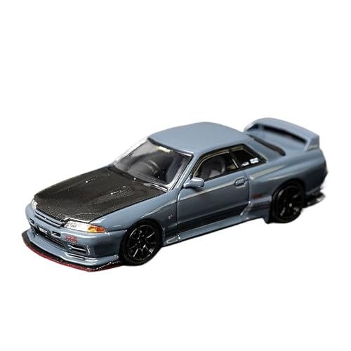 YLQERZ Modellauto Im Maßstab 1:64 Für R32 GT-R Stealth Grau Kleine Skala Metall Casting Thema Ornamente Legierung Auto Modell Für Die Sammlung von YLQERZ