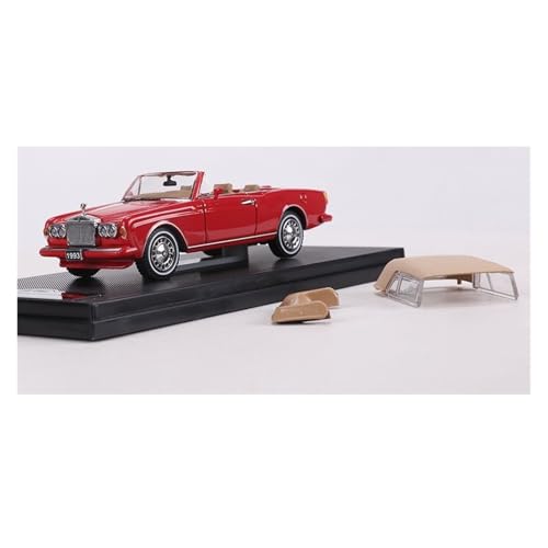 YLQERZ Modellauto Im Maßstab 1:64 Für Rolls-Royce Corniche IV Cabrio Oldtimer Legierung Simulation Automodell Für Die Sammlung(Red 1) von YLQERZ