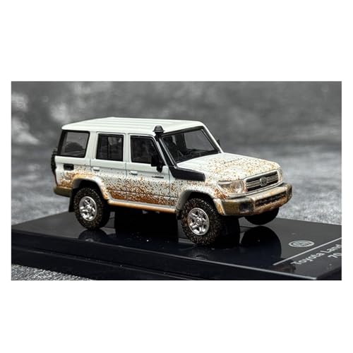 YLQERZ Modellauto Im Maßstab 1:64 Für Toyota Land Cruiser LC76 Alte Version Geländewagen Legierung Automodell Kleine Metallornamente Für Die Sammlung(Left Rudder) von YLQERZ
