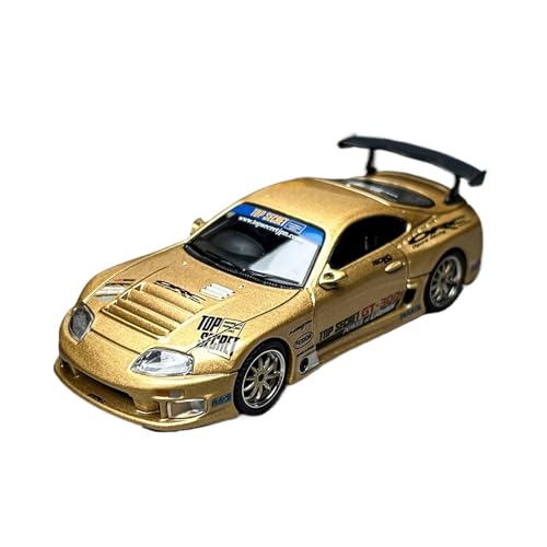YLQERZ Modellauto Im Maßstab 1:64 Für Toyota Supra A80 Top Secret Legierung Automodell Gold Sand Tischdekoration Kleinfahrzeug Für Die Sammlung von YLQERZ