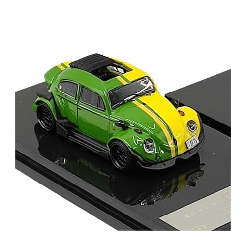 YLQERZ Modellauto Im Maßstab 1:64 Für Volkswagen Käfer RWB Beetle Gelb Schiebedach Legierung Auto Modell Erwachsene Gedenk Edition Für Die Sammlung(Green) von YLQERZ
