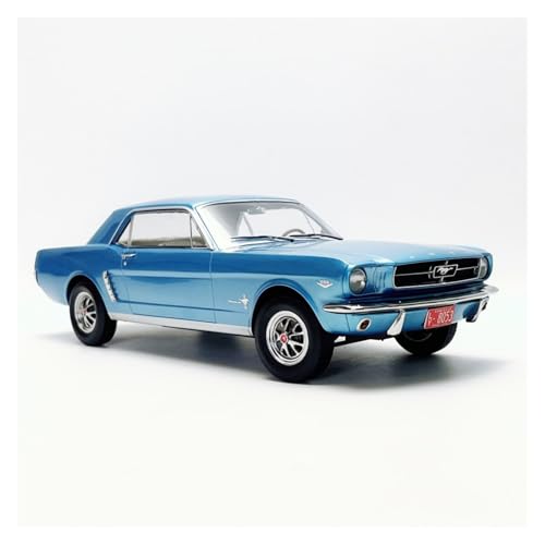 YLQERZ Modellauto Im Maßstab Blau 1/18 Für Ford Mustang 1965 Statische Metallgussornamente Legierung Automodell Persönliche Sammlung Für Die Sammlung von YLQERZ