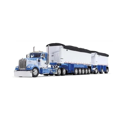 YLQERZ Modellauto Im Maßstab Druckguss-Maßstab 1:64 Für W900L Getreide-Doppelkipper-LKW-Modell Hobby-Kollektion Für Die Sammlung(Blue) von YLQERZ
