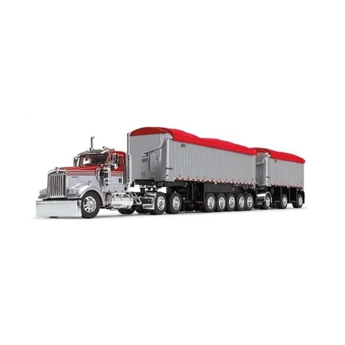 YLQERZ Modellauto Im Maßstab Druckguss-Maßstab 1:64 Für W900L Getreide-Doppelkipper-LKW-Modell Hobby-Kollektion Für Die Sammlung(Red) von YLQERZ