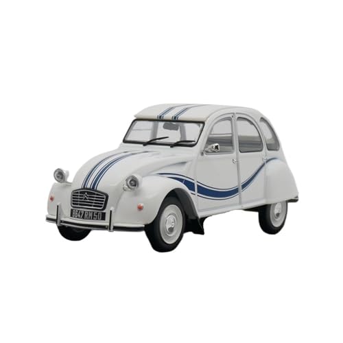 YLQERZ Modellauto Im Maßstab Für Citroen 2CV Maßstab 1:24 Druckguss-Legierung Automodell (weiß) Sammlerspielzeug Aus Metall Für Die Sammlung von YLQERZ